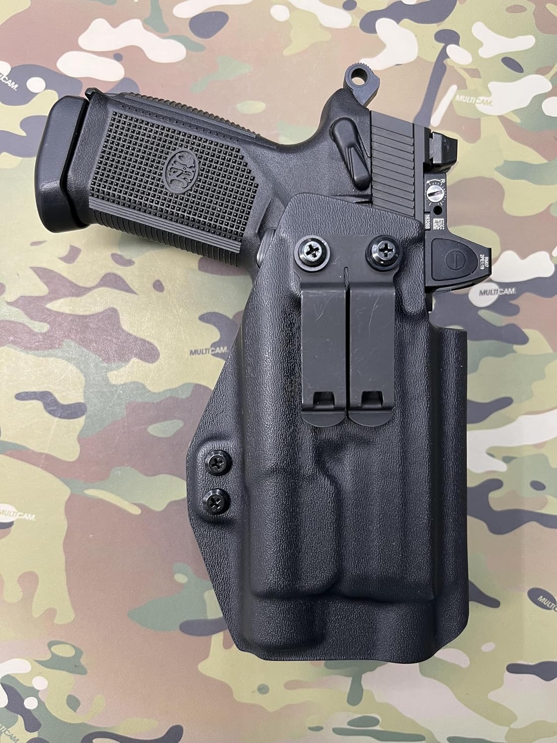 Black Kydex IWB Holster Compatible with FNX 45 Streamlight TLR-1 TLR-1 HL TLR-1S