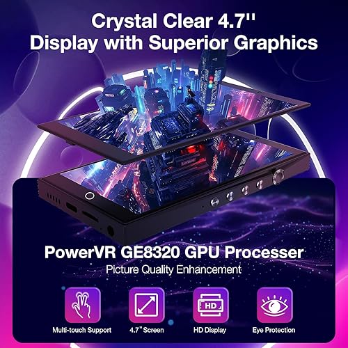 Miniatura 6 de Reproductor MP3 de 64 GB con WiFi Bluetooth, reproductor MP3 MP4 con pantalla táctil de 4.7 pulgadas y cámara, reproductores de música MP3 con