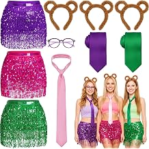 3 Set Halloween Animal Costume Set with Sequin Skirt Trio Costumes Women