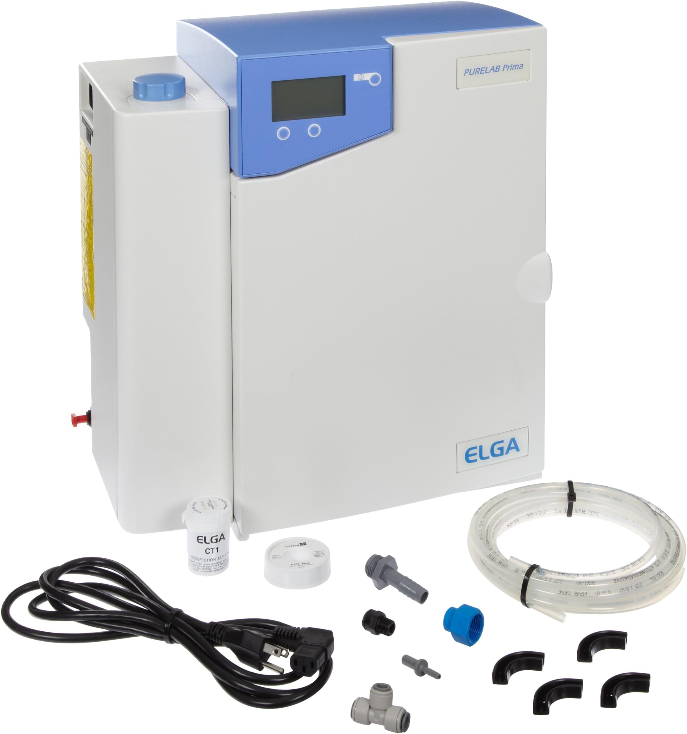 Elga PR015BPM1 Purelab Prima 15 Water Purification System with Raw Water Boost Pump, <50 ppb TOC, 15 LPH Type 3 Standard