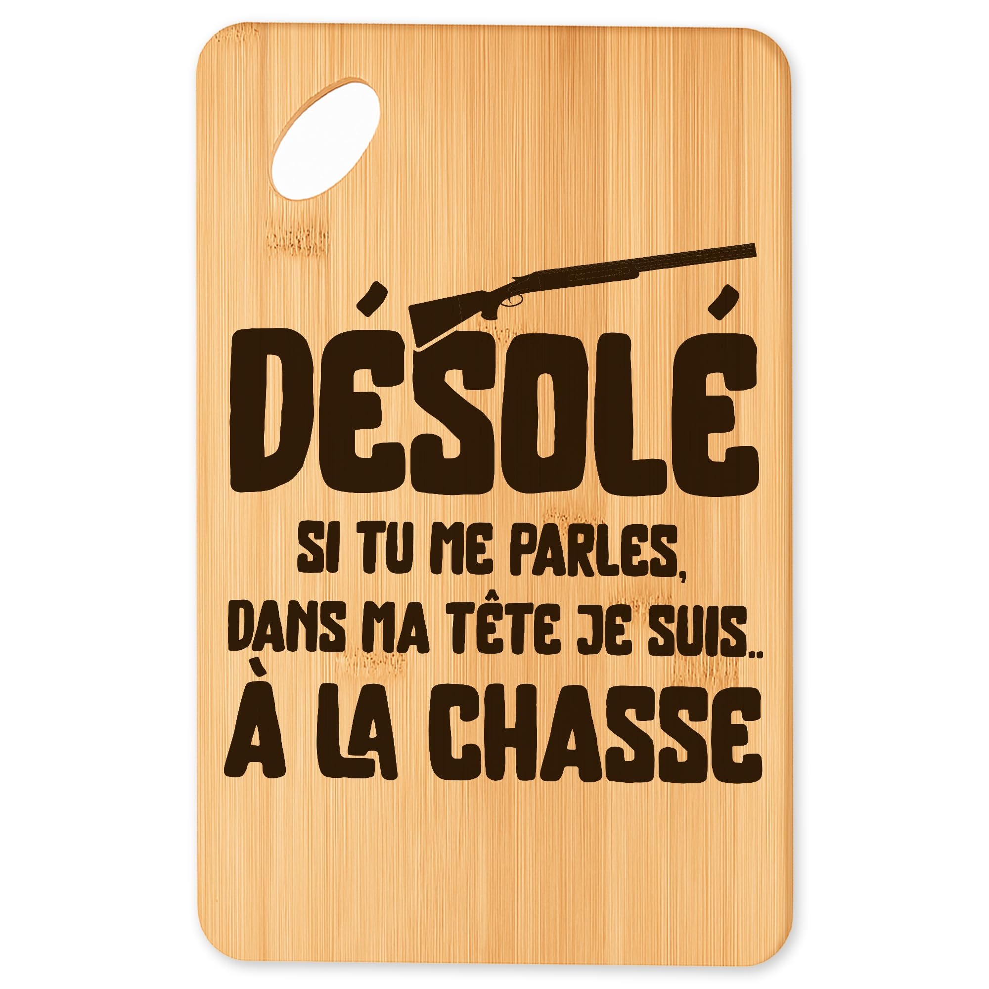 Plateau apéro en bambou style Chasse pour vos soirées et barbecues