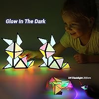 Vista 7 de TOSY Pirámide de Imanes - 1 Cubo se Transforma en 1 Billón de Formas, 12 Piezas, 243 Imanes de Tierras Raras, Luminoso, Regalo para Relleno