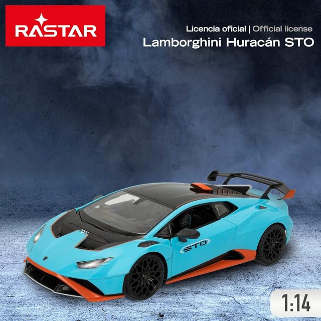 Foto 2 de 7 de ColorBaby Rastar, Coche teledirigido Lamborghini Huracán STO Azul con Luces led y Puertas Que se abren