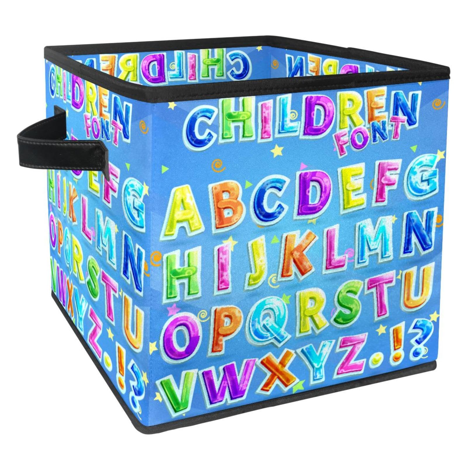 Boîte de rangement pour ranger les jouets de la chambre d'enfant avec ce cube bleu pliable