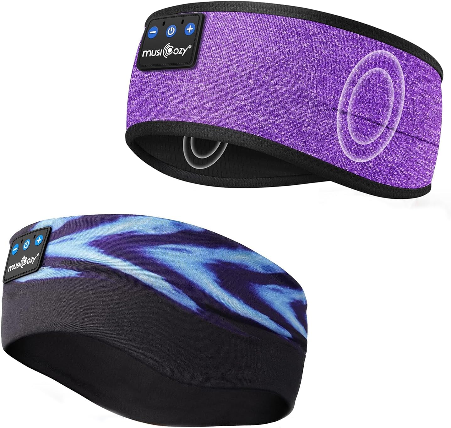 MUSICOZY Sleep Headphones Bluetooth 5.4 Headband, Sports Wireless Earphones Sweat Resistant Earbuds Sleeping Headphone with Ultra-Thin HD Stereo Speaker for Workout Running Cool Gadgets Unique Gifts