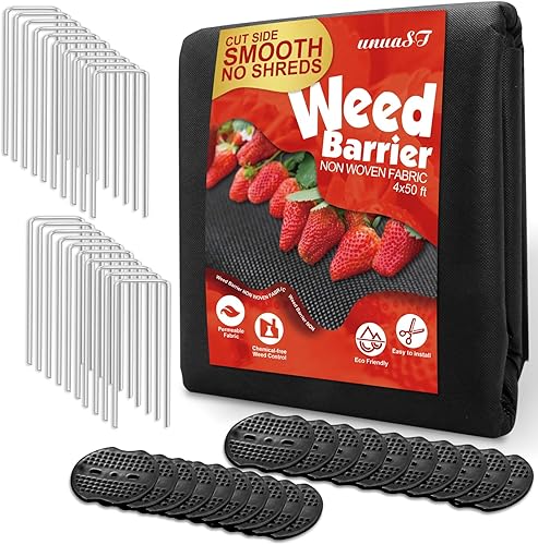 Tela de paisaje de tela de barrera de malezas, tela de paisaje de barrera de malezas para jardín, tela de paisaje no tejida sin trozos ni