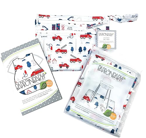 Miniatura 7 de BapronBaby Be Brave - Bapron de bomberos - Babero suave impermeable resistente a las manchas - Lavable a máquina - 19.7ft - 5 años - (Sz preescolar