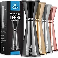Vista 1 de Zulay - Jigger de cóctel de estilo japonés de alta calidad, 2 onzas, 1 onza, doble gatillo de bartending - Acero inoxidable 304 con medidas grabadas