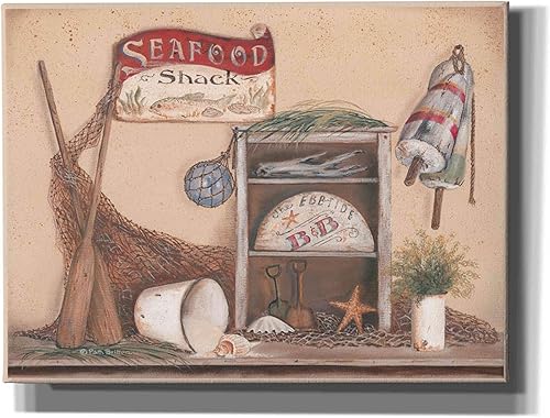 Miniatura 7 de Epic Graffiti 'Seafood Shack' de Pam Britton, lienzo para pared, 54 x 40 pulgadas