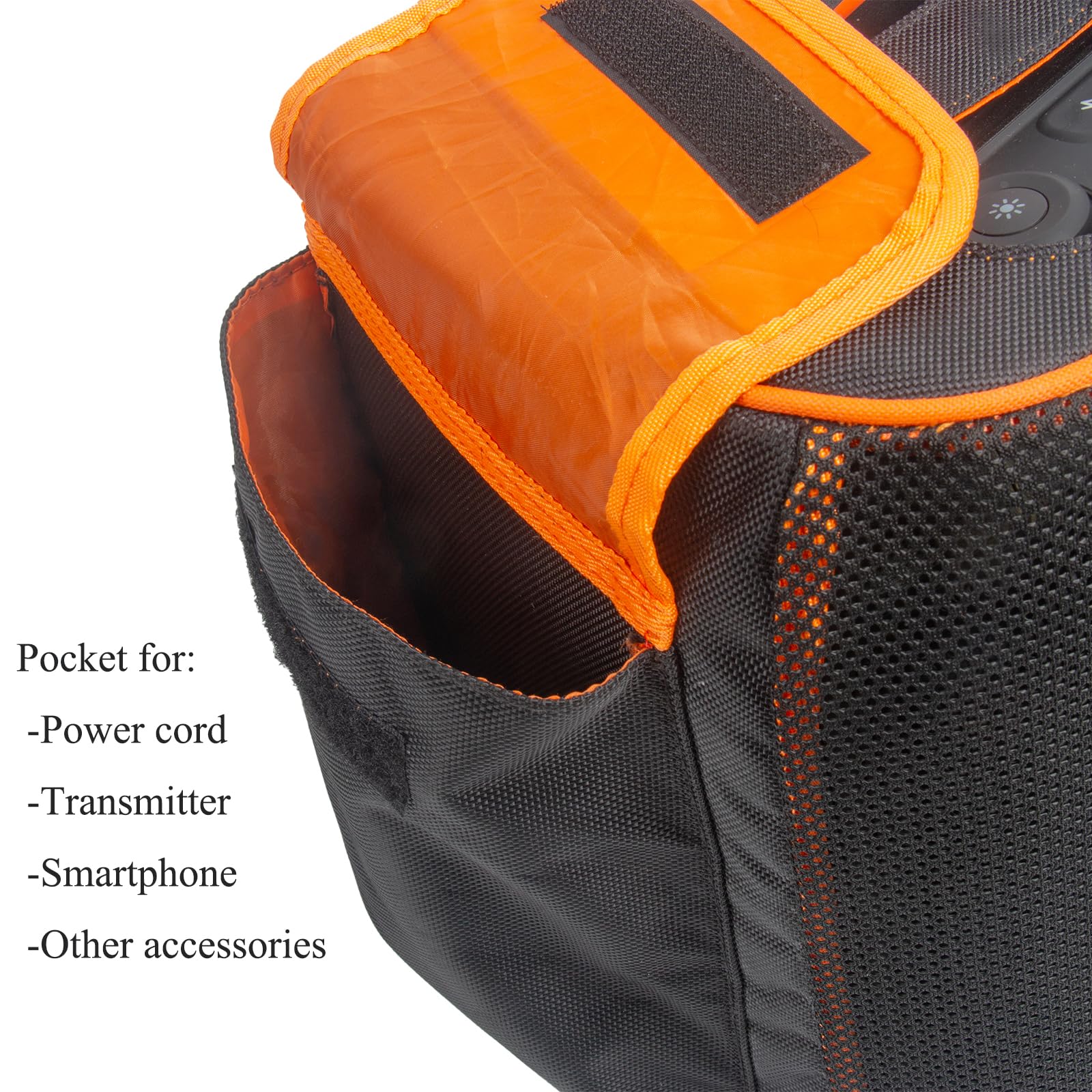 Housse de protection pour PartyBox Encore Essential 2, double couche de protection, résistante aux rayures, housse anti-poussière, étui sur mesure pour enceinte, manche en maille, avec 2 poches de