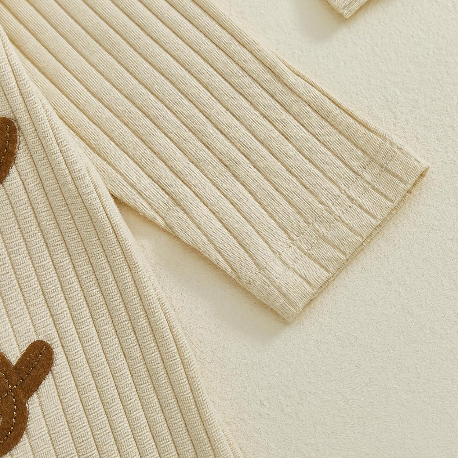 Newborn Baby Boys Romper Long Sleeve Little Brother Letter Print Ribbed Bodysuit Jumpsuit Infant Coming Home Outfit - Image 6