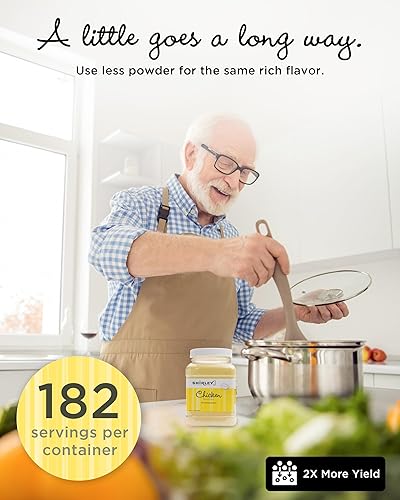 Miniatura 5 de Shirley J Caldo en polvo - Caldo de pollo rico, concentrado y menos sodio - Pollo en polvo fácil de usar para sopa, guiso, salsa y más - 1 libra