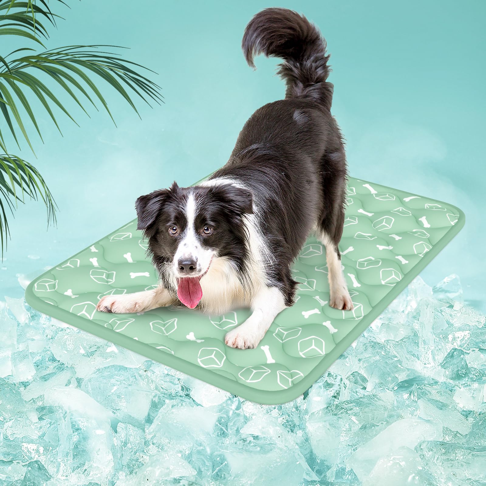 Rywell Upgarde, tappetino rinfrescante per cani, decolorazione, addensante, lavabile, autraffreddante, freddo, 70 x 90 cm, antiscivolo, morbido, assorbe l'acqua, inodore, coperta estiva per cani e