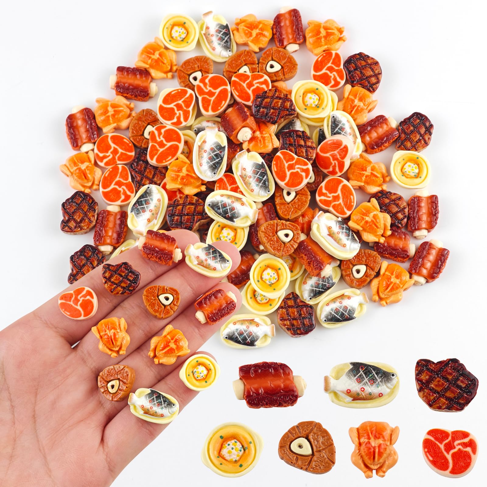 HOMICO 100 Pieces Tiny Meat - dollhouse accessories | Mubboo