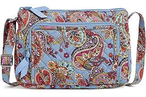 Vera Bradley Women's RFID-Protected Cotton Little Hipster Crossbody Wallet