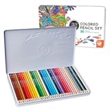 Color by Number Colored Pencils for Kids & Adults – Great as Drawing Pencils or Classroom Supplies - Set of 36 Coloring Pencils in a Durable Tin Storage Container – Ages 5 and Up