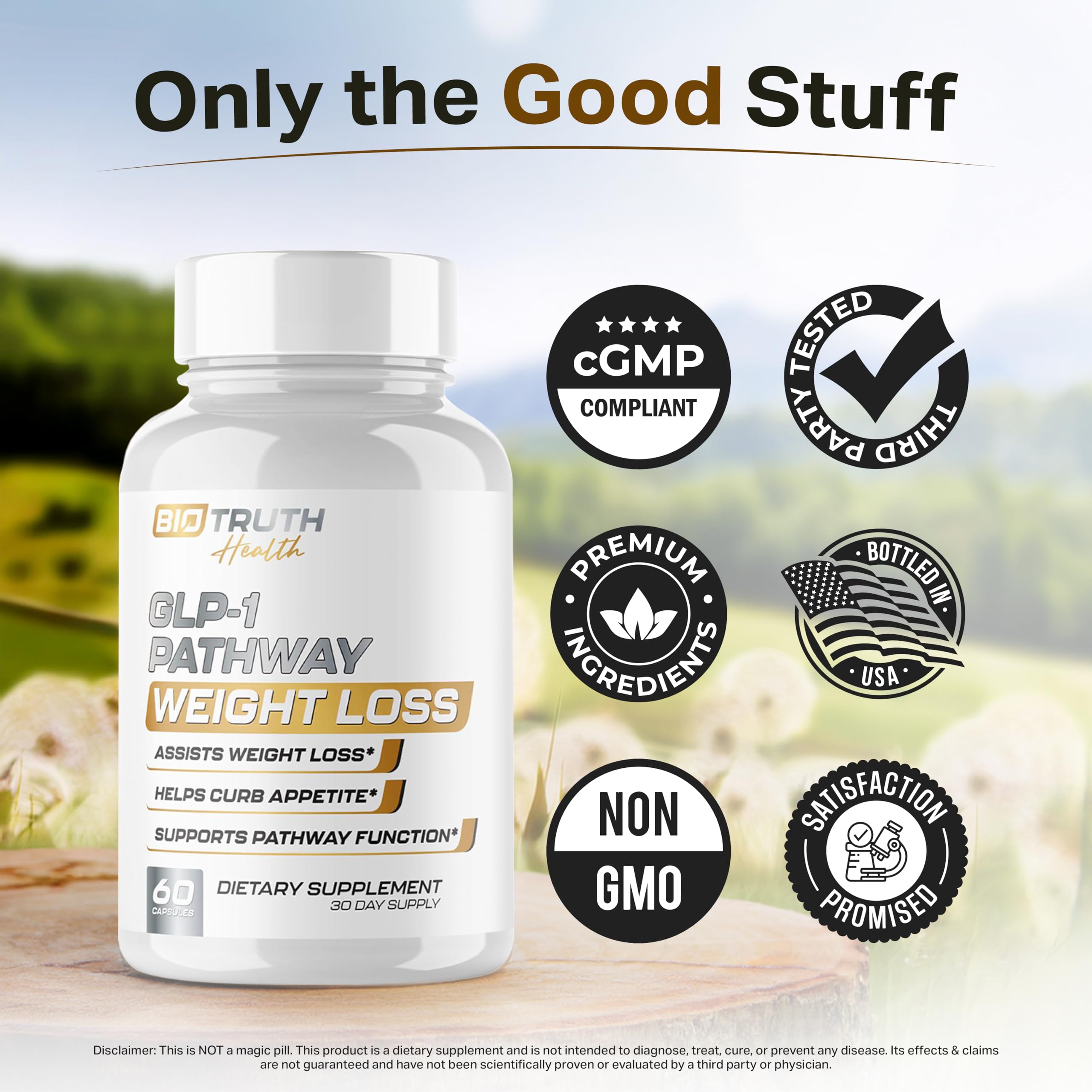 GLP-1 BioTruth Health | Assists Metabolic Pathways Linked to GLP -1 Signaling - Promotes Weight Loss for Women & Men, Helps Appetite Control & Promotes Energy