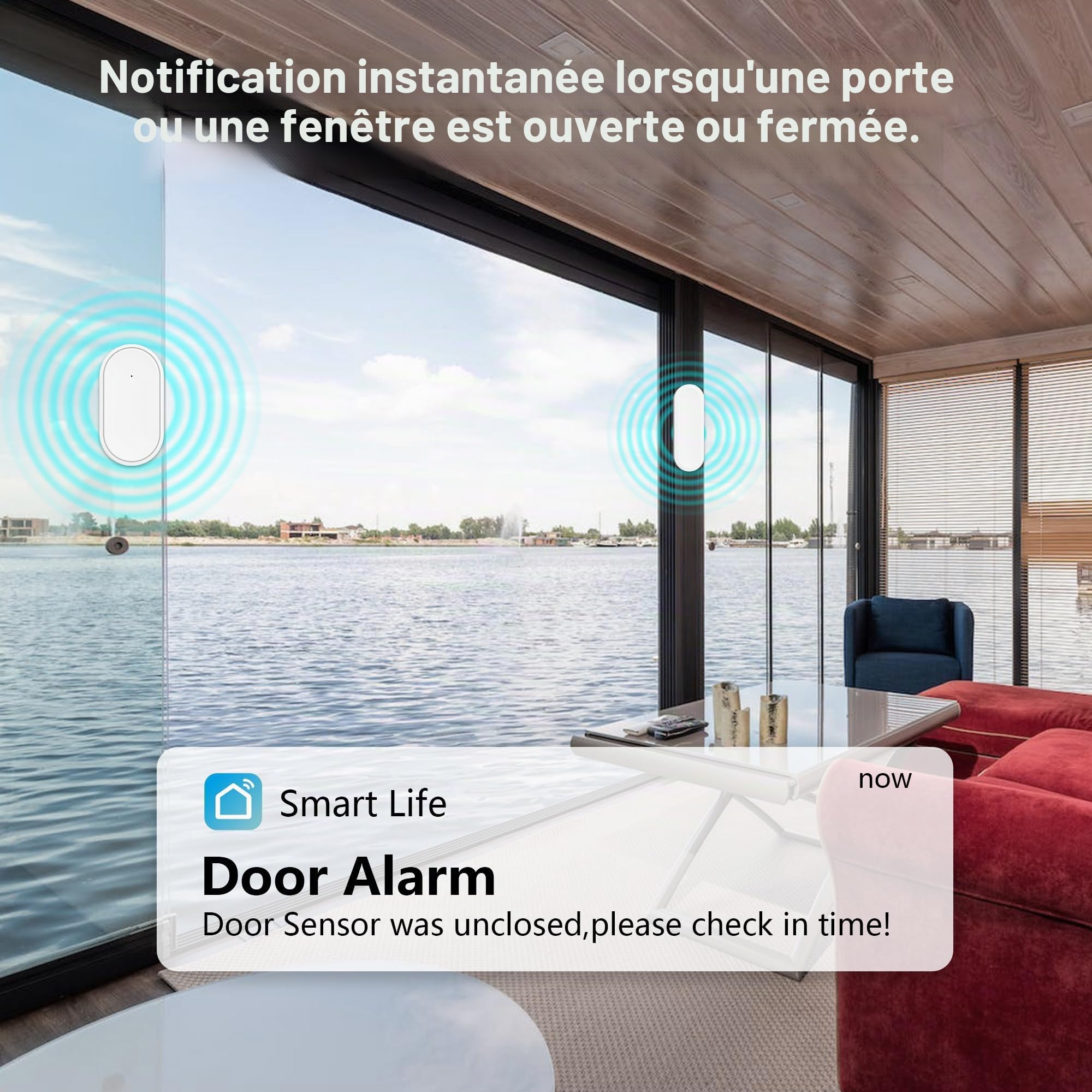 Système d'alarme,12 Pièces Système de Sécurité Intelligent pour la Maison DIY Pas de Frais Mensuels,Sirène d'alarme,Capteurs de Porte/Fenêtre,Fonctionne avec Alexa et Google, pour Maison Bureau,Villa