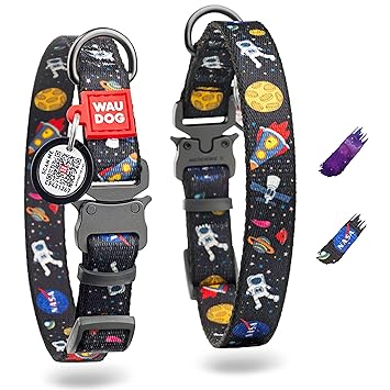 Adjustable Dog Collar NASA Design 9 3/4