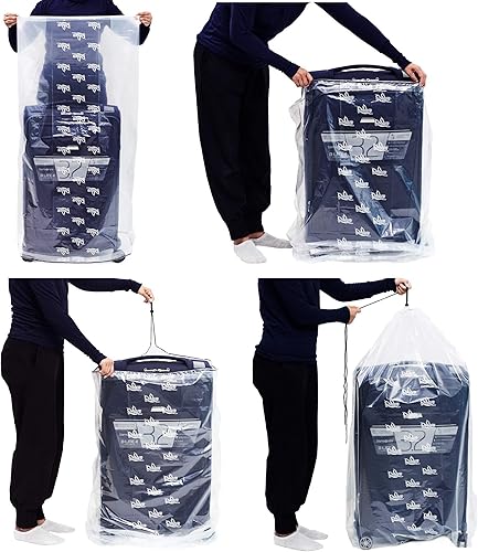 Miniatura 4 de Bolsas grandes de plástico con cordón multiusos para almacenamiento y mantenimiento de equipaje, muñecas grandes, mantas, almohadas, maleta, buena