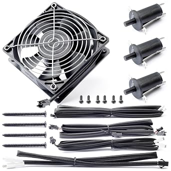 9904190040 Fan and Lid/Door Switch Kit Compatible with Masterbuilt Gravity Series 560 800 1050 Digital Charcoal Grill and Smoker Combo, Replaces Part Numbers 9904190041 9904190045