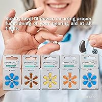 Vista 5 de Power One Baterías para audífonos sin mercurio tamaño 312, paquete de 4 60 baterías (240 baterías)