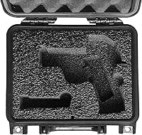 Vista 3 de Case Club Funda para S&W M&P y 3 cargadores en estuche impermeable precortado resistente (compatible con óptica y accesorios debajo del barril)