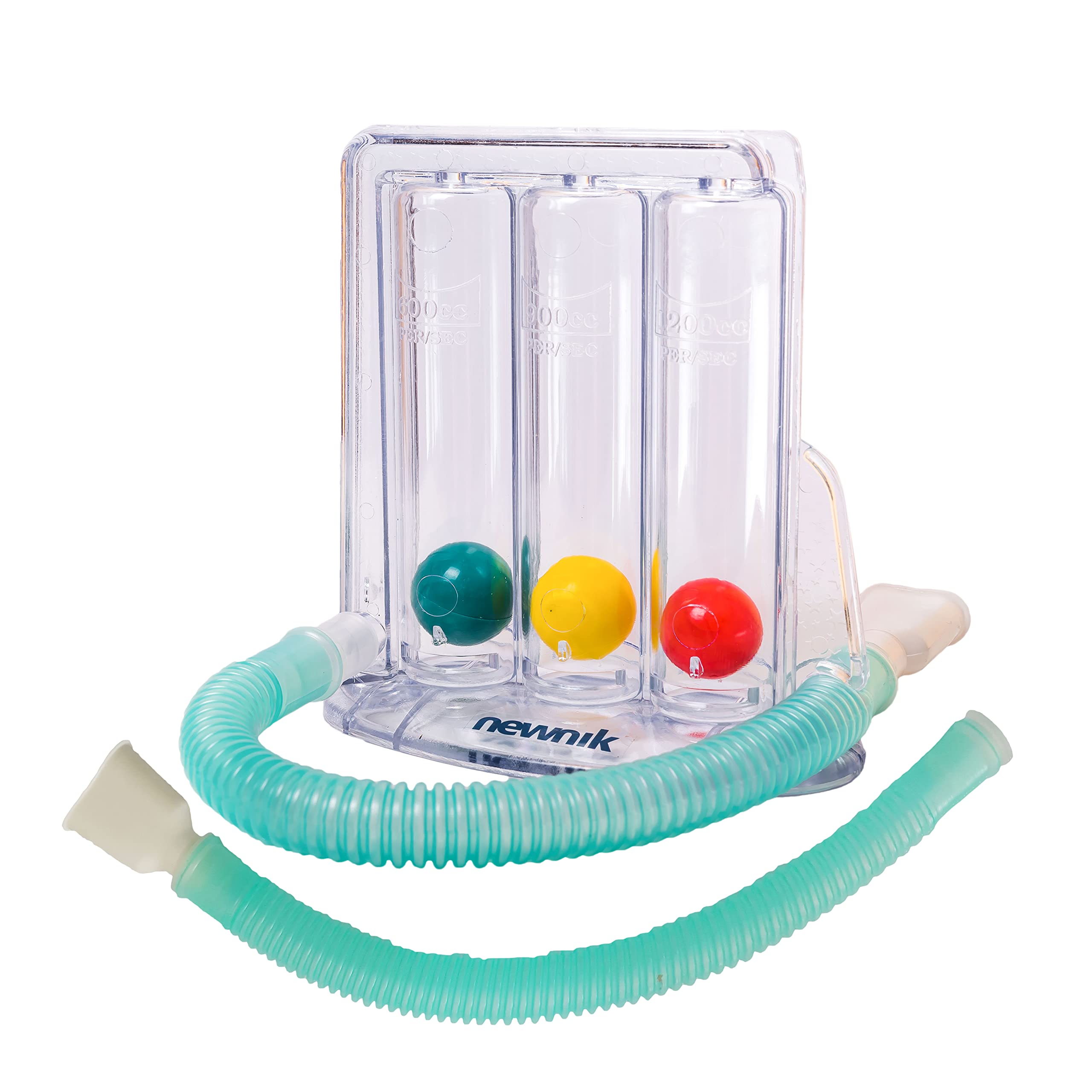 - RE201 Respiratory Exerciser for Lungs Exercise & Breathing Therapy | Dual Flow Spirometer for Lung Capacity, Asthma Relief & Post-Surgery Recovery | Made in India (Double Tube)