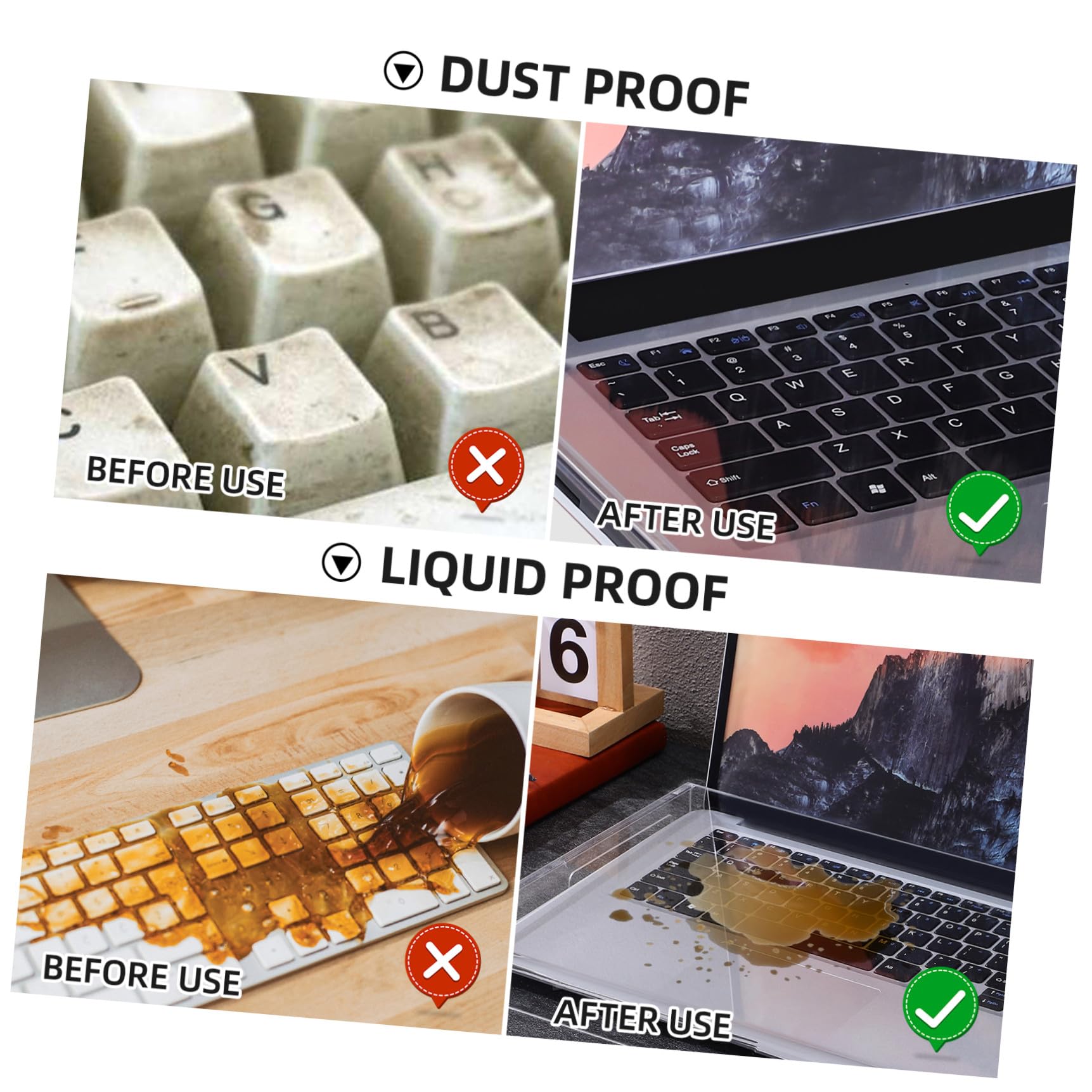 Garneck Transparente Acryl Tastaturabdeckung Staubdicht Und Schmutzabweisend Universelle Schutzfolie Für Laptops Und Desktop-tastaturen