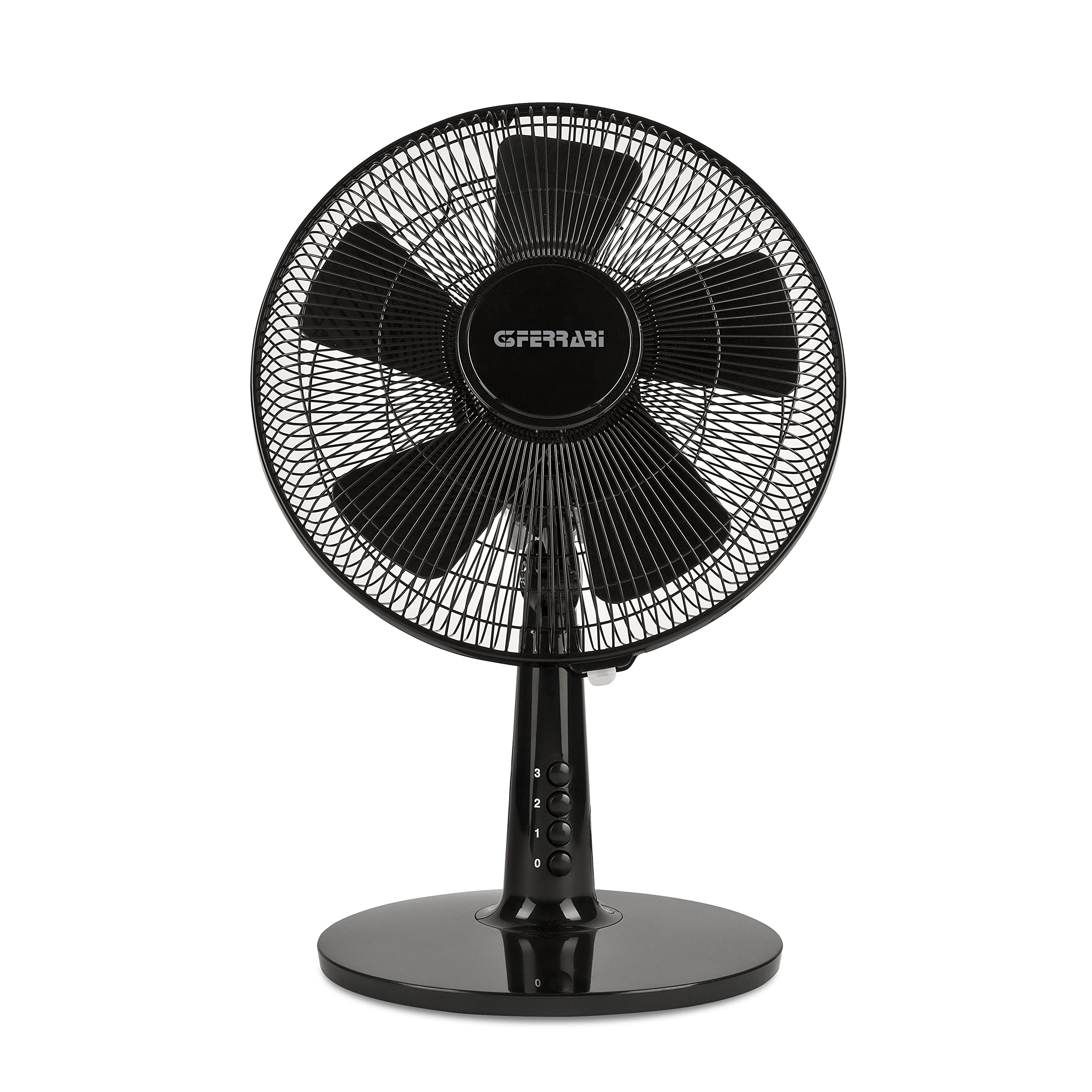G3 Ferrari G50047 Ventilatore da Tavolo Total Black 30", Eco, 1900 m3/h, 5 Pale, Nero
