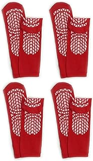 Secure Step Double-Sided Tread Non Slip Safety Socks, 4 Pair