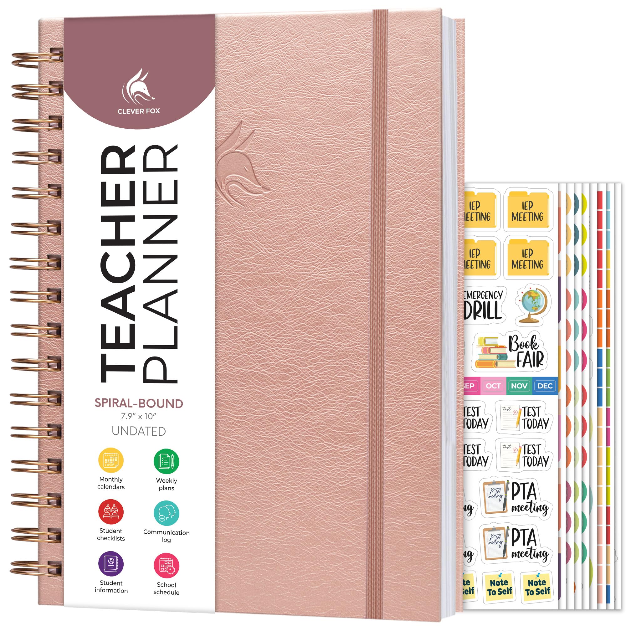 CF Teacher Planner Large Spiral (Rose Gold)