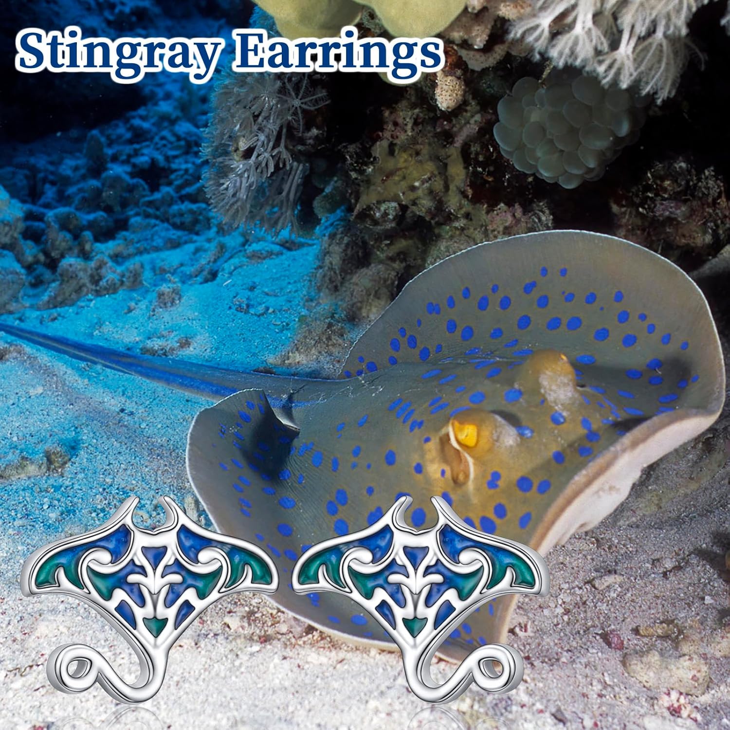 S925 Sterling Silver Vegan Stingray Dragon Chick Llama Capybara Lotus Earrings Cute Stud Earrings Gift for Her, Women, Daughter