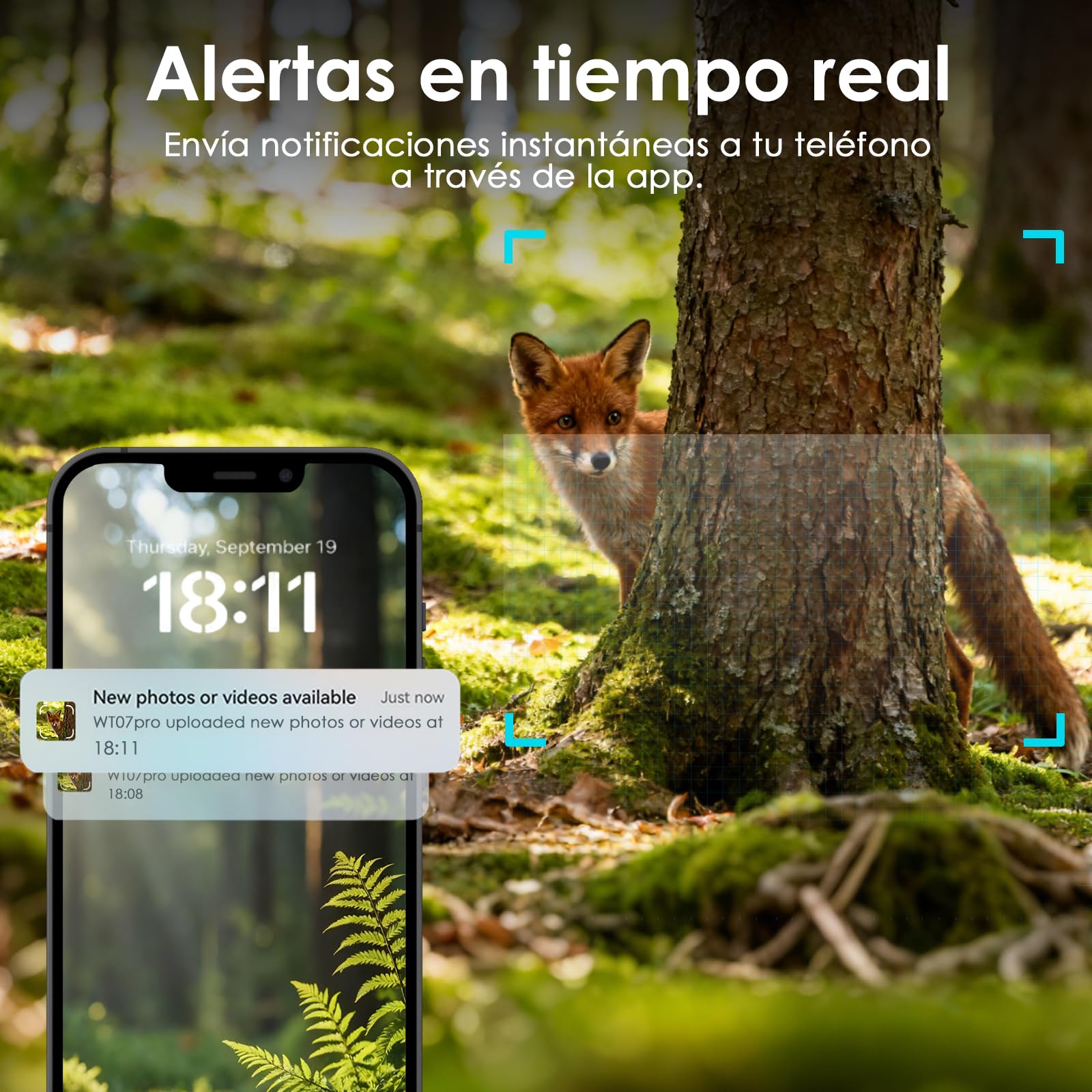 WOLFANG Cámara de Caza 4G, Cámara Fototrampeo 48MP 2K, 5200 mAh Batería, Nocturna 850 NM LED IR con 0,2 s Activación, Cámara Caza Impermeable IP66 para Vida Silvestre