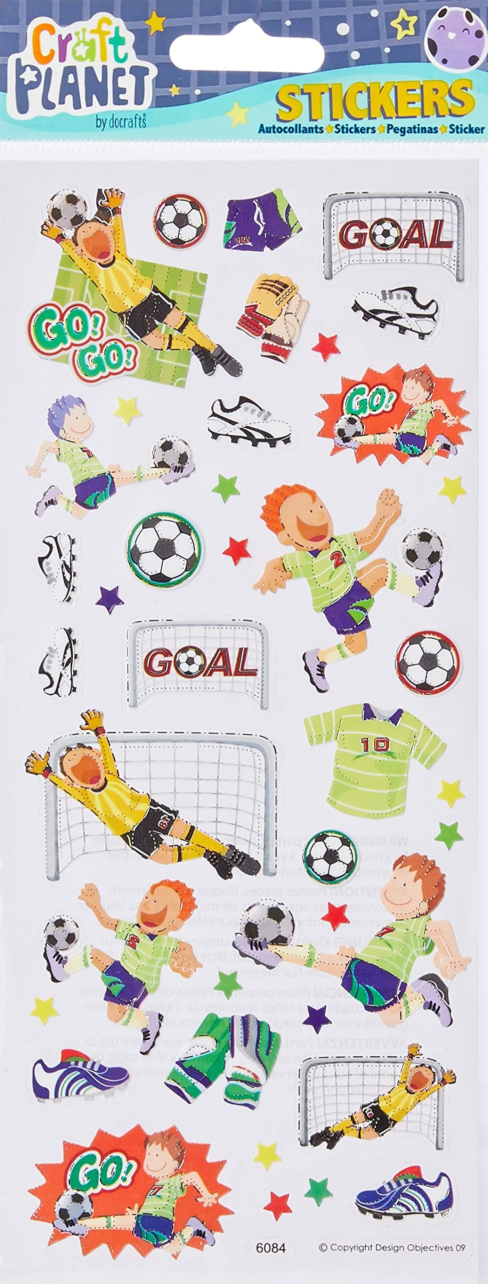 Craft Planet Fun Stickers, Football Match, for Young Crafters, Posters, Card Making, Scrapbooking, Party Bag Fillers, Book, Reward Charts, Invites, Crafts Supplies