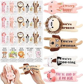 Civaner 25 Set Appreciation Gifts Bulk for Employee Positive Mini Plush Stuffed Animal Pun Note Cards Inspirational Encouragement Thank You Gift for Vet Tech Medical Assistant Nurse Thanksgiving Favor
