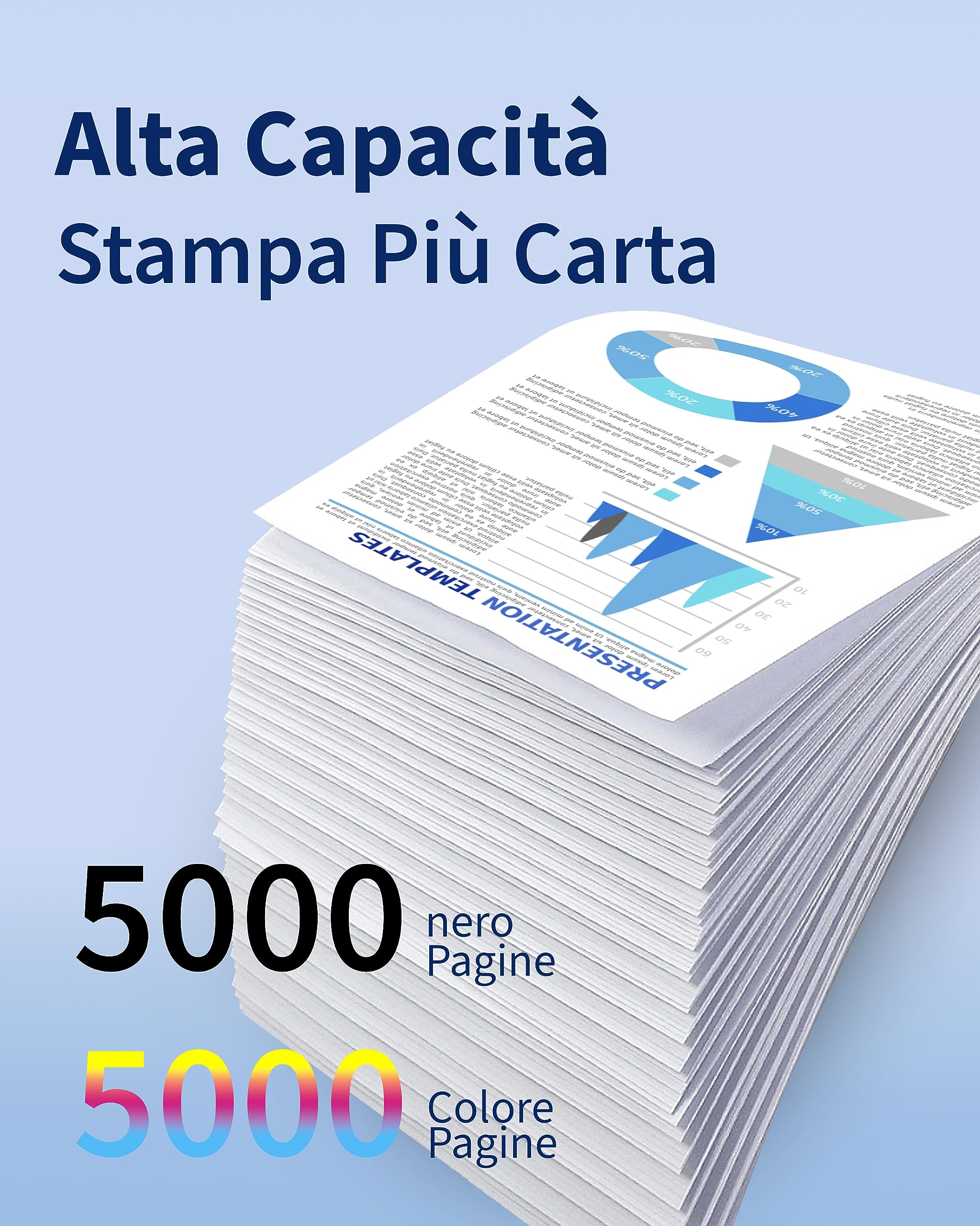 Hookink T9451 Cartucce Compatibili per Epson T9451 T9452 T9453 T9454 per Epson Workforce Pro WF-C5710DWF WF-C5790DWF WF-C5290DW WF-C5210DW WF-C5710 WF-C5210 WF-C5290 5,000 Pagina, 4-Pack