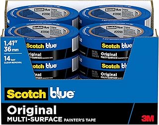 Scotch Painter's Tape Original Multi-Surface Painter's Tape, 1.41 Inches x 60 Yards, 16 Rolls, Blue, Tape Protects Surfaces and Removes Easily, Multi-Surface Painting Tape for Indoor and Outdoor Use