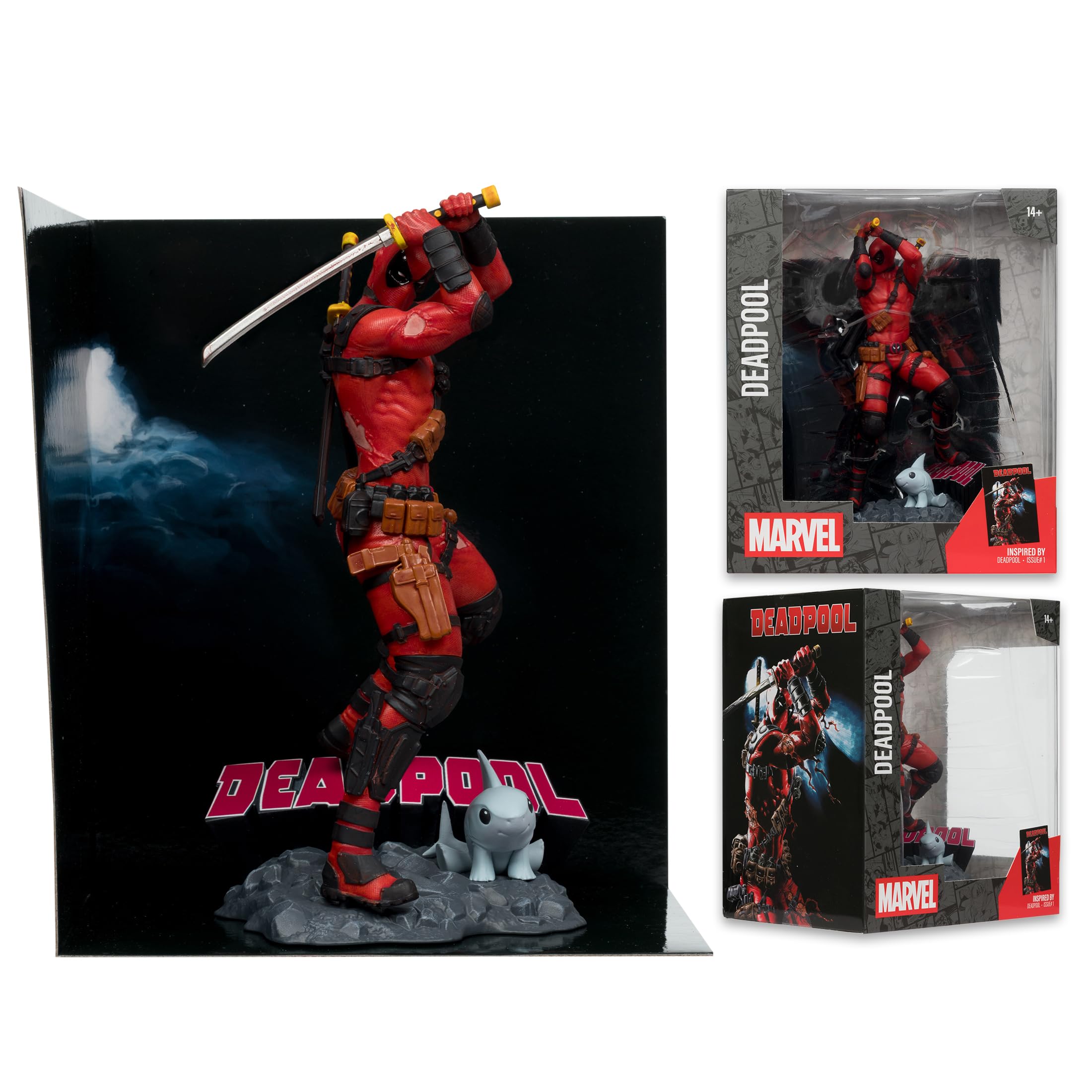 McFarlane Toys - Marvel Deadpool - Coleccionable a Escala 1:10 con Escena (Deadpool #1)