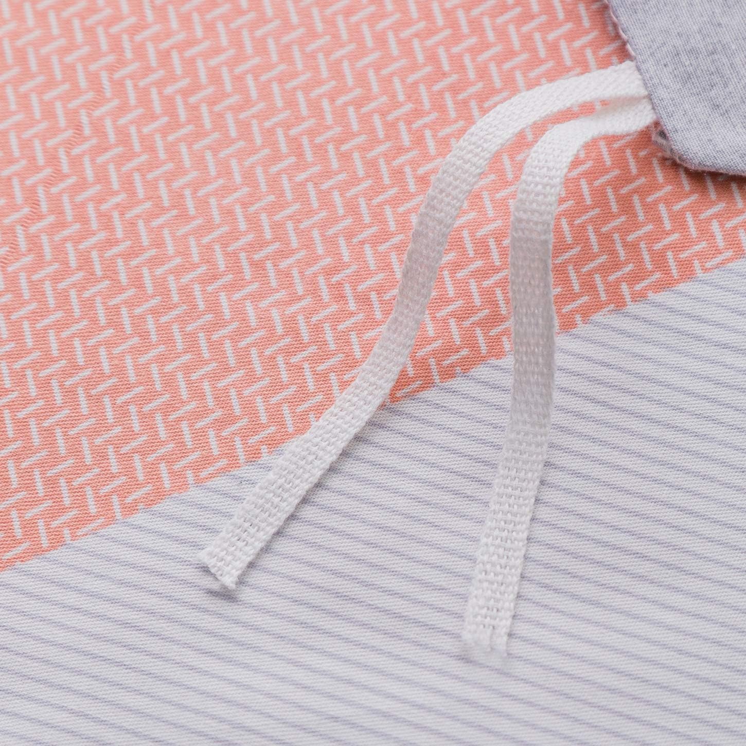 YuHeGuoJi Chevron Pattern Duvet Cover King 100% Cotton 3 Pcs Set 1 Modern Navy Geometric Diamond Print Duvet Cover with Zipper Ties 2 Pillowcases Neutral Blue Pink Striped Bedding Set Soft - Image 4