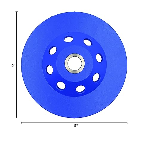 Miniatura 6 de ACTINTOOL 5 pulgadas x 78-58 pulgadas. 14 segmentos de diamante Turbo rueda de molienda de la taza, 5 pulgadas diamante muela abrasiva para hormigón