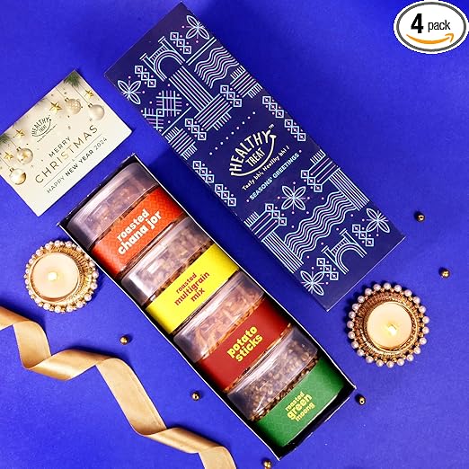 Savouries Mix New Year and Christmas Gift Box Hamper | Snacks Gift Hampers | Christmas Gifts for Family and Friends | New Year Gift Hamper for Gifting