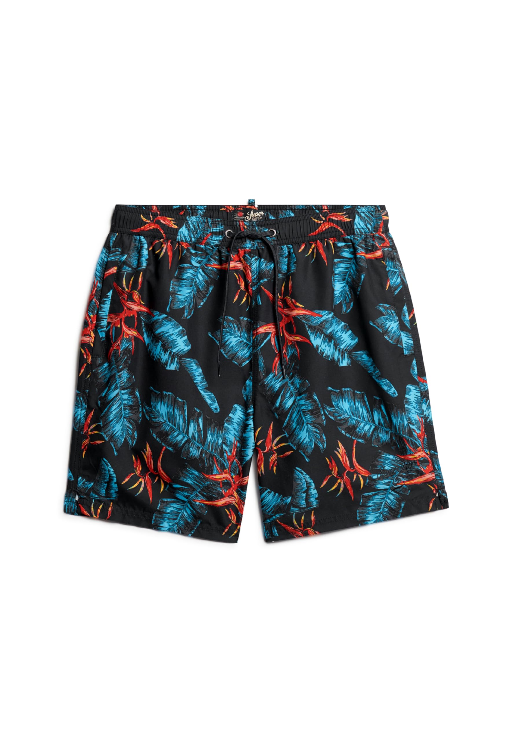 Superdry Recycled Hawaiian Print 17" Swim Shorts - Dark Navy Fire (UK, Alpha, M, Regular, Regular, Dark Navy Fire)
