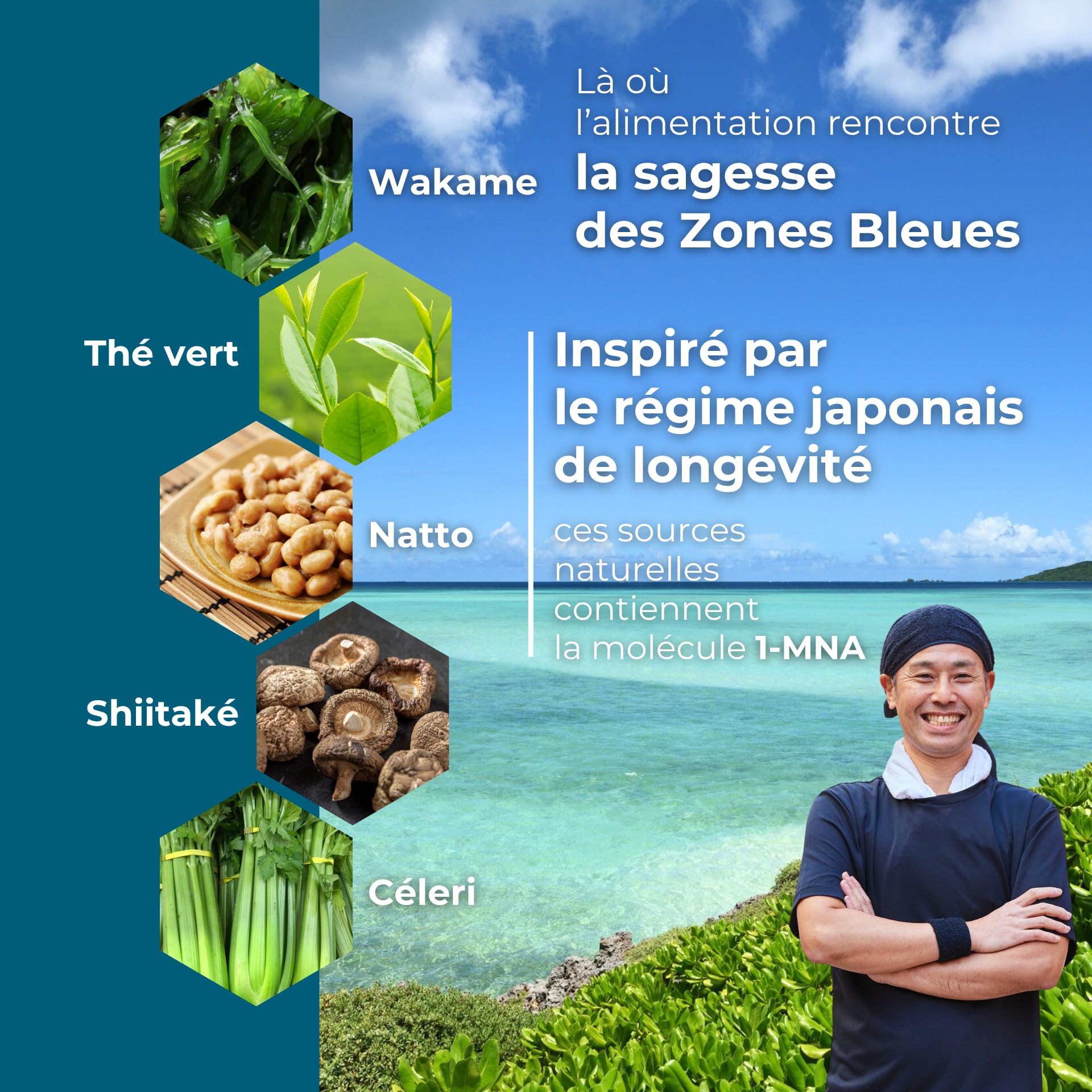 1-MNA, Supplément Anti-âge, Optimise le NAD+, Biohacking, Soutien à la Santé Cellulaire, Formulé Scientifiquement avec une Biodisponibilité Améliorée, 30 Capsules