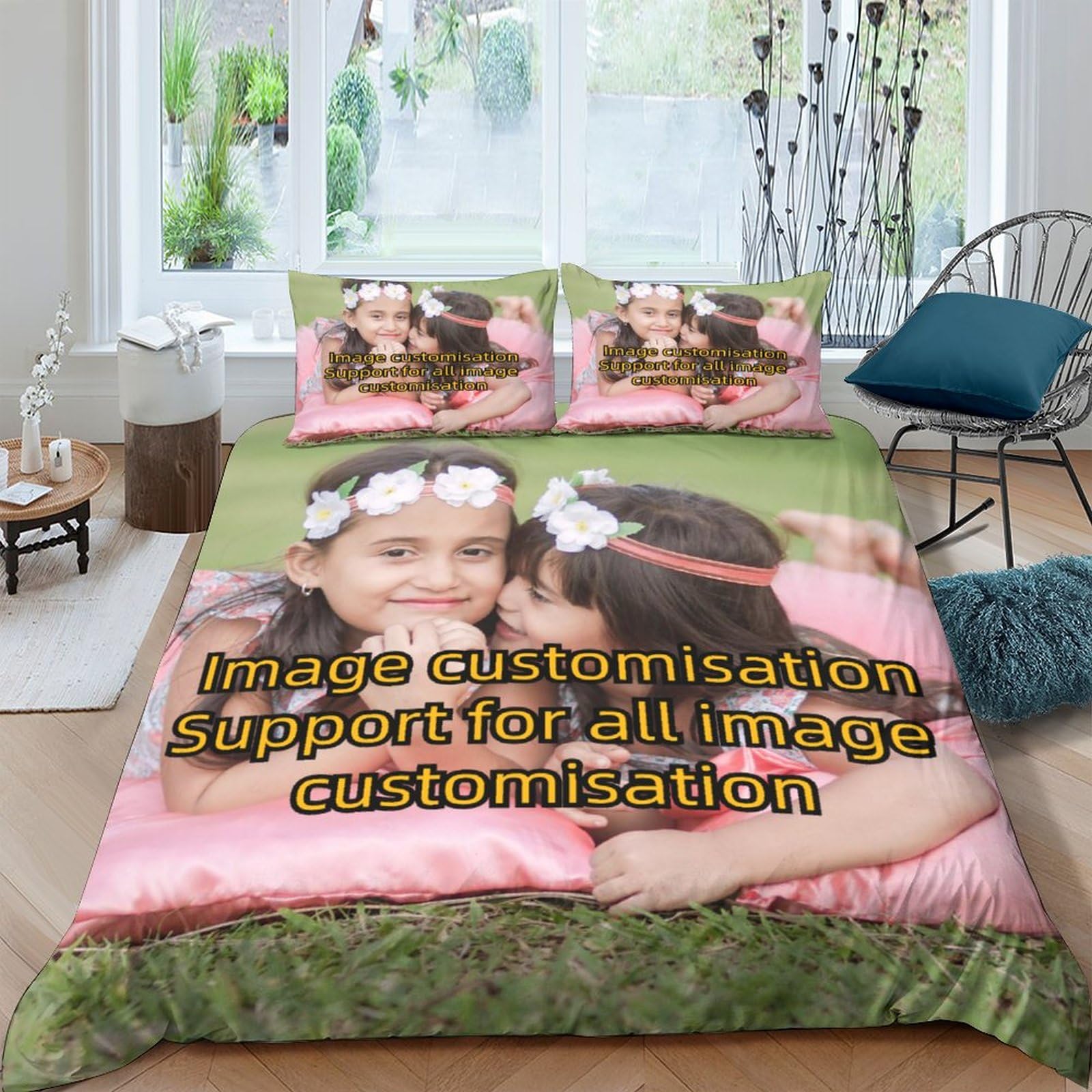 Parure de lit avec fermeture taies d'oreiller photo célébrité 3D
