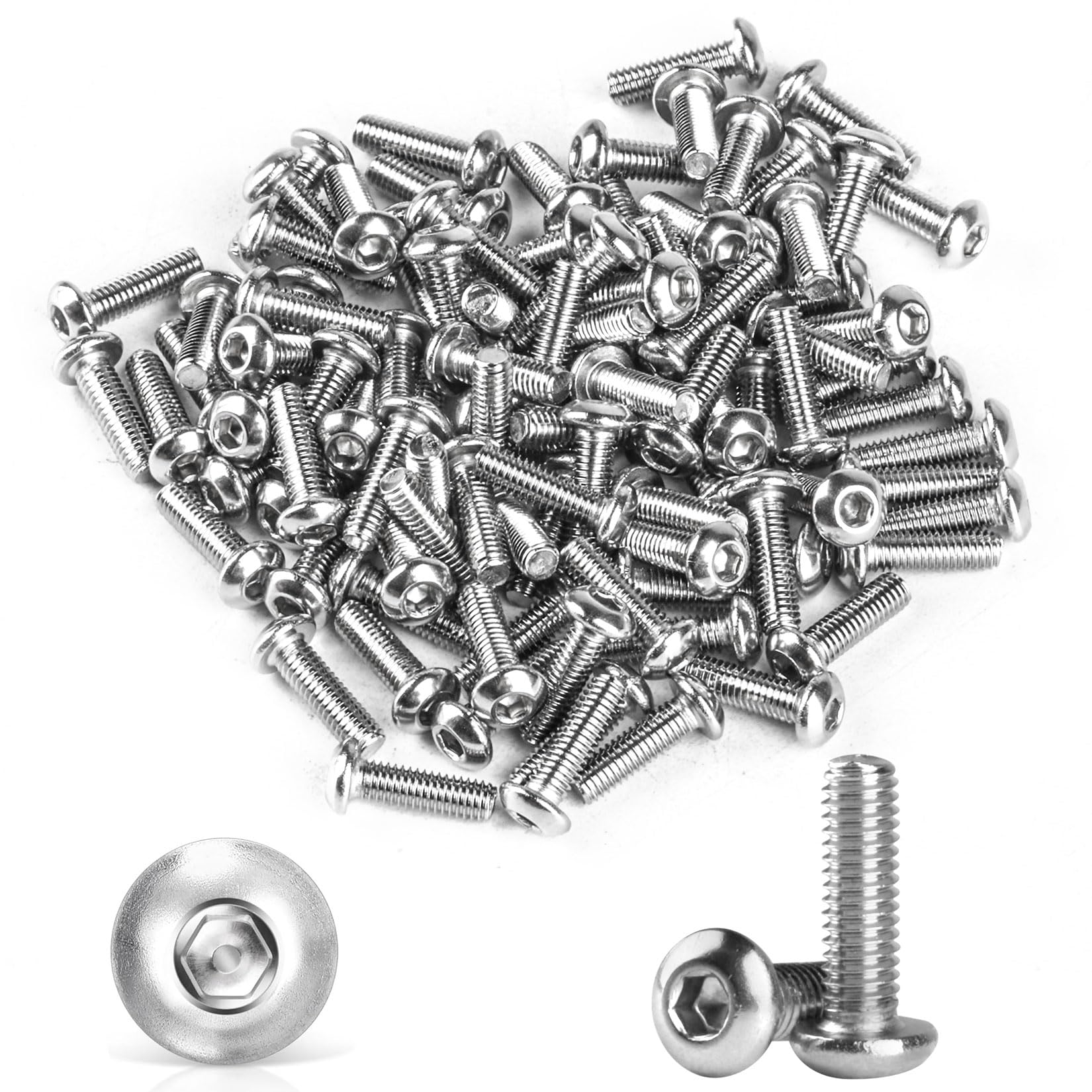 100-40 pz M2 M2.5 M3 M4 M5 M6 brugola esagono incassato ve bullone di fissaggio 304 tappo a testa in acciaio inox bulloni a brugola lunghezza 3-80mm 100-40 pz M2 M2.5 M3 M4 M5 M6 brugola esagono incassato ve bullone di fissaggio 304 tappo a testa in acciaio inox bulloni a brugola lunghezza 3-80mm