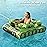 Jasonwell Inflatable Tank Swimming Pool Floaties with Water Cannon Gun Swim Floaty Rafts for Lake, Beach & Pool Party Toys for Boys, Girls, Kids & Adults- Green
