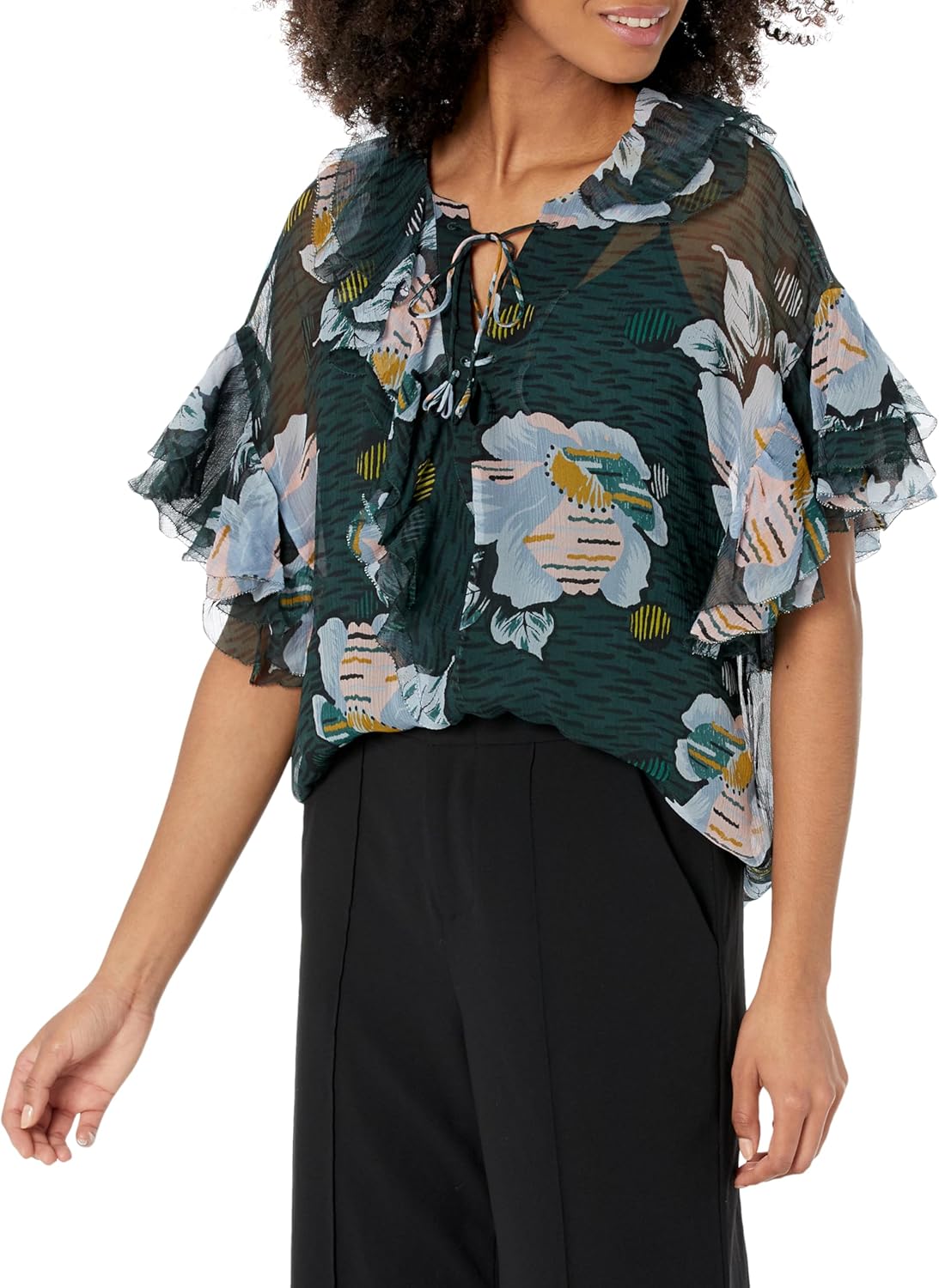 Women's Devon Blouse in Green Gables Multi