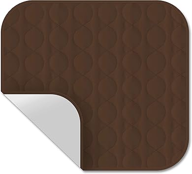 RMS Washable & Reusable Incontinence Chair Pad, Seat Protector & Bed Pad Brown