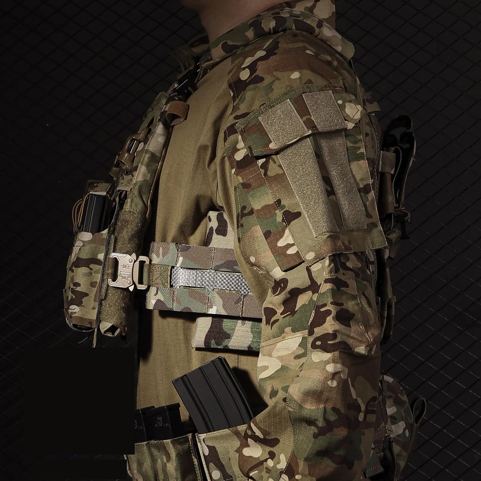 Taktischer Kummerbund-Adapter, Schnellverschluss-Metallschnallen-Kit für FCPC V5 AVS Jagdplatte Träger Weste Molle Kummerbund